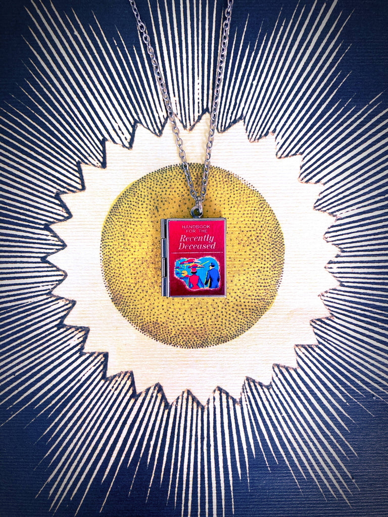 Book Locket Necklace - Beetlejuice - Handbook: Stainless Steel