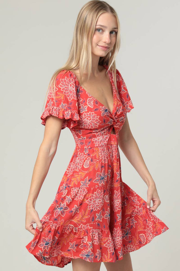 Crete Sweet Floral Mini Dress