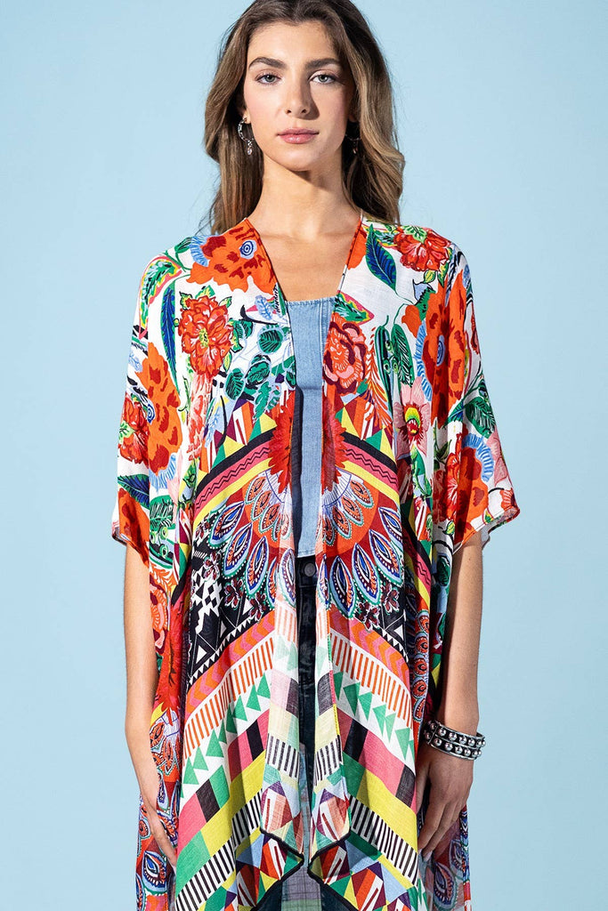 Prism Garden Viscose Kimono