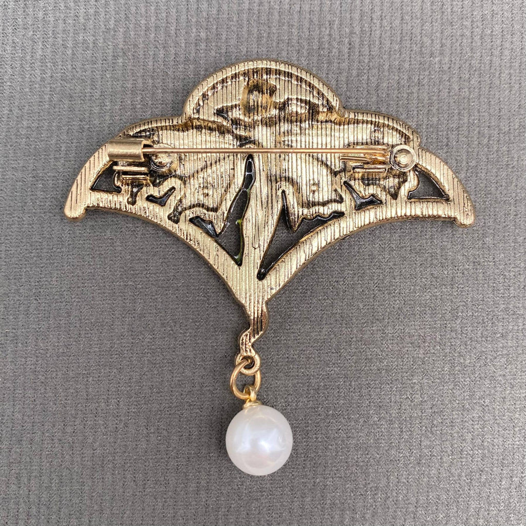 Fairy Inlaid Enamel Brooch