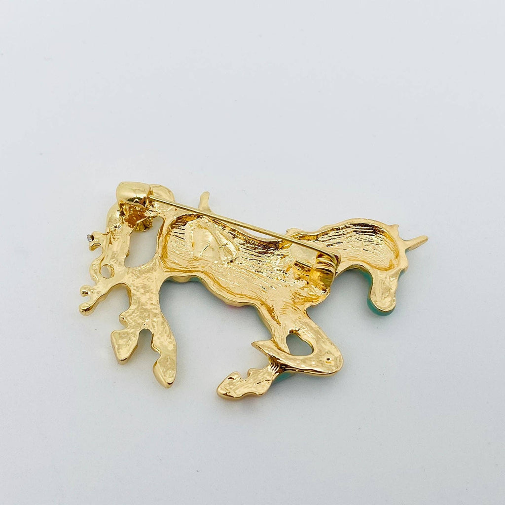 Unicorn Carousel Brooch