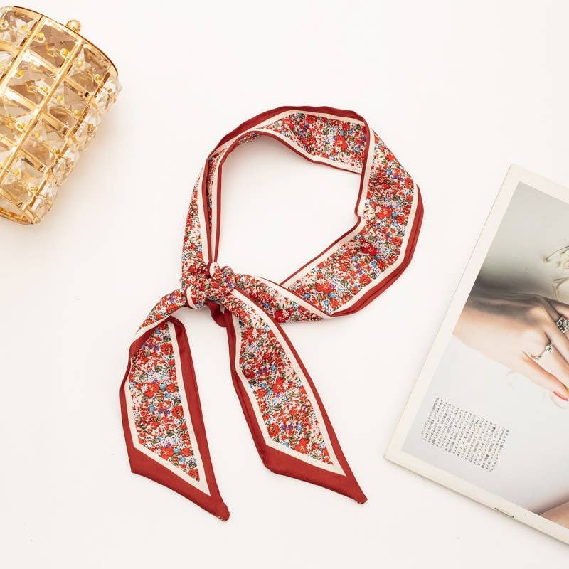 Silky Twilly Scarf: Soft Focus Floral