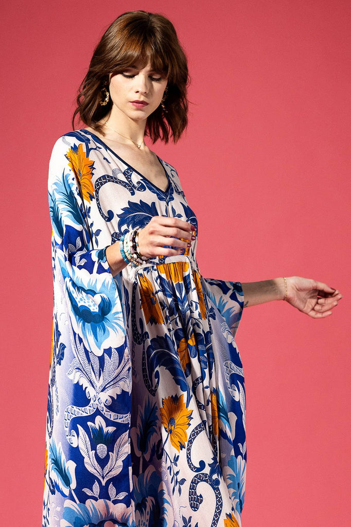 Zinnia Floral Kaftan Dress