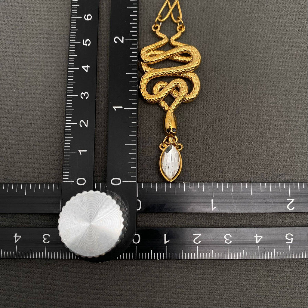 Double Snake Plated Necklace