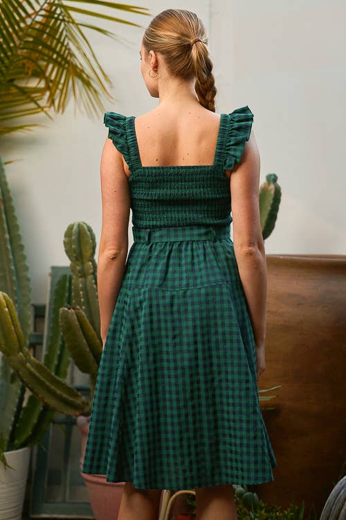Emerald City Gingham Dress