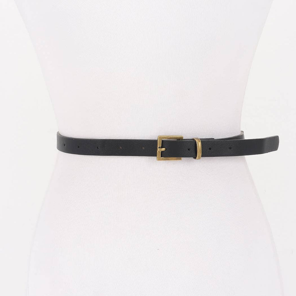 Heart Chain Belt: Black/Silver