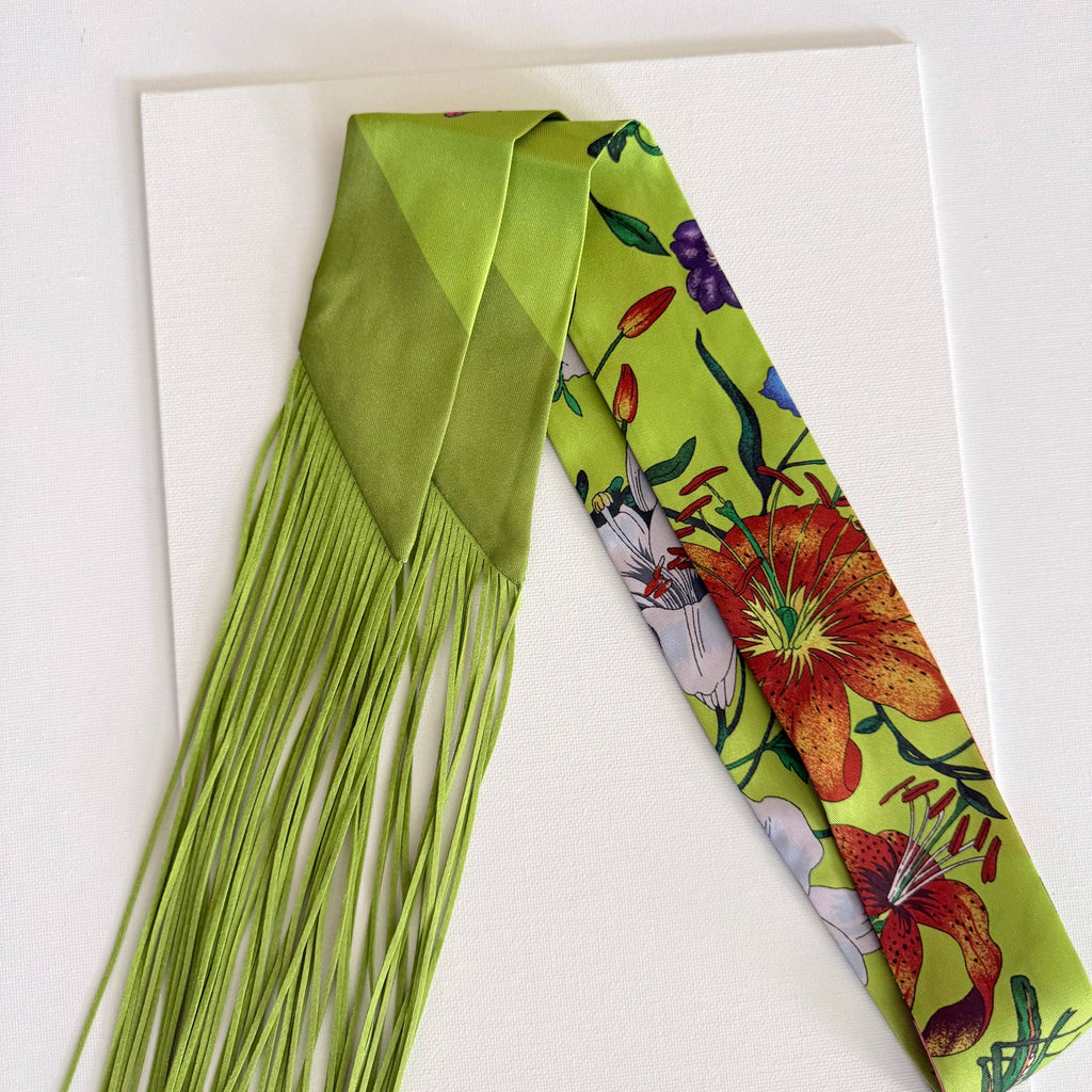 Fringe Botanical Twilly Scarf