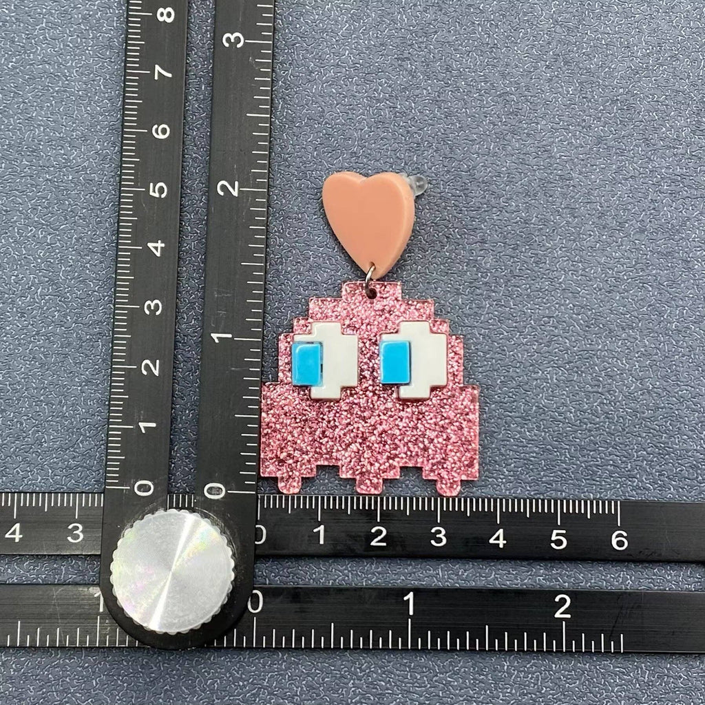 Pacman Ghost Earrings