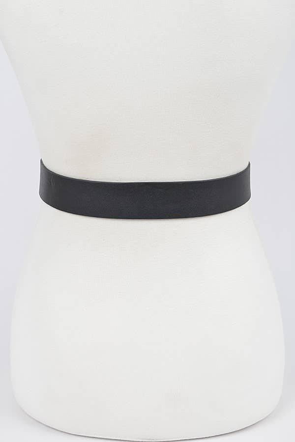Snake Buckle Belt: Black Gold