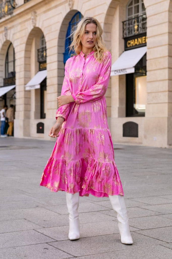 Gilded Peonie Flowy Dress