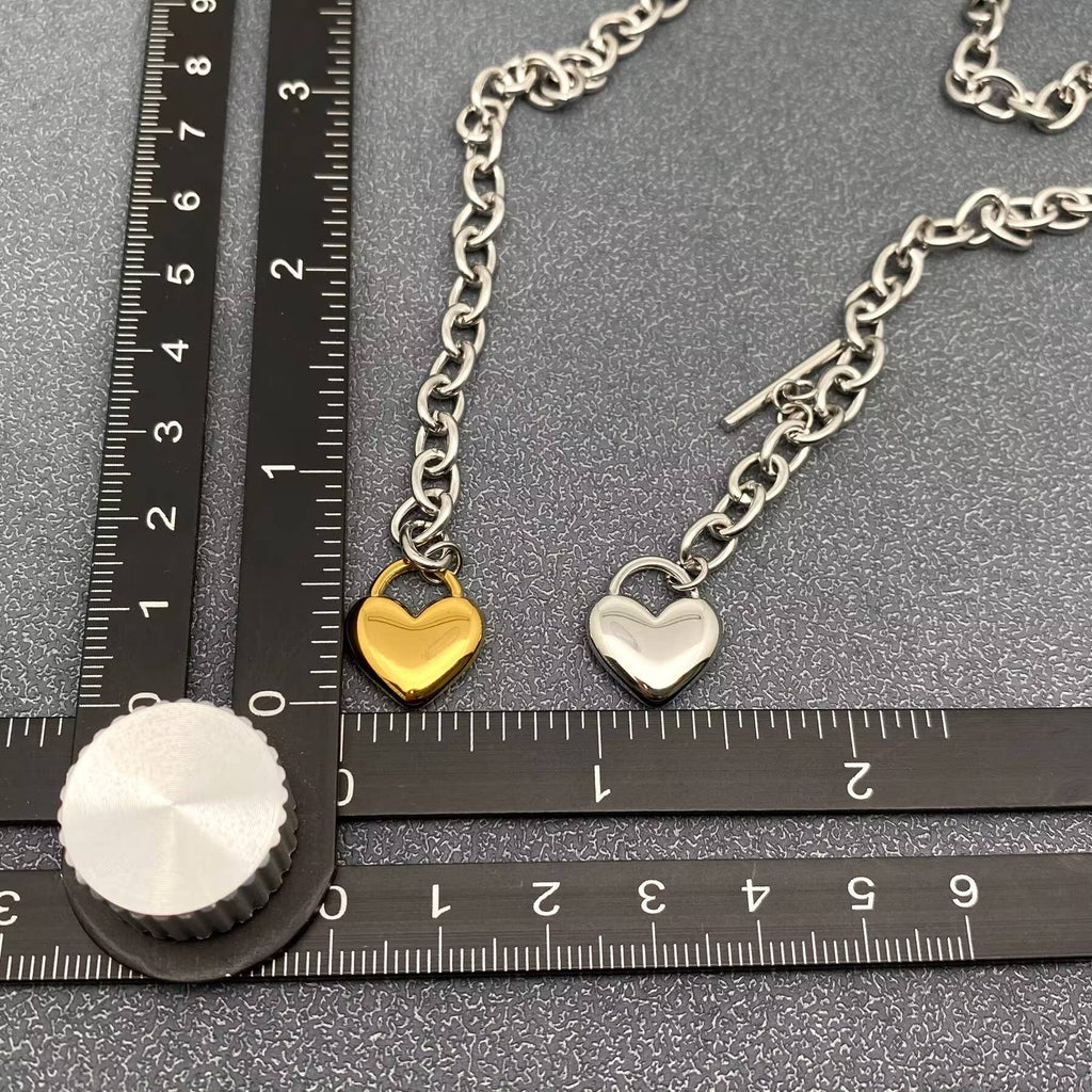 18K Plated Heart Charm Necklace