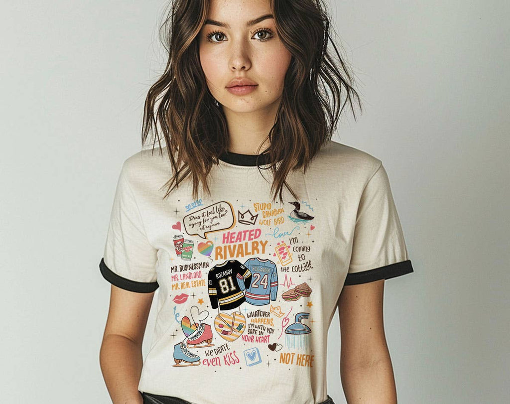 Heated Rivalry Collage Ringer Tee