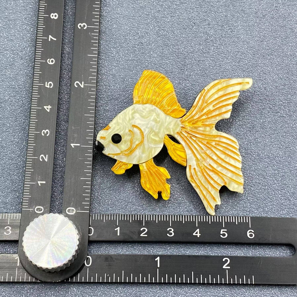 Acrylic Goldfish Brooch