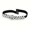 Wide Patent Buckle Belt: Black