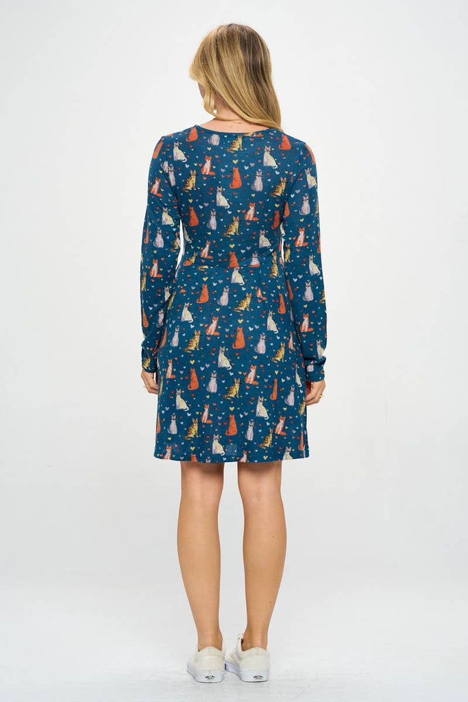 Love cats Sweater Tunic Dress