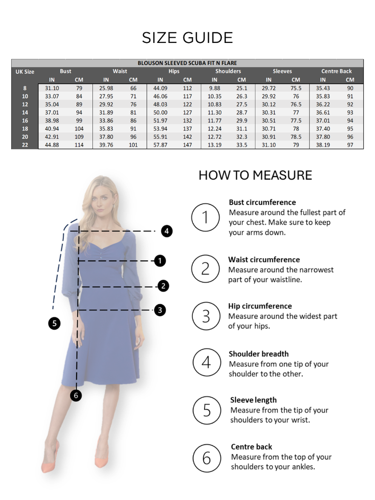 Blouson Sleeved Royal Dress