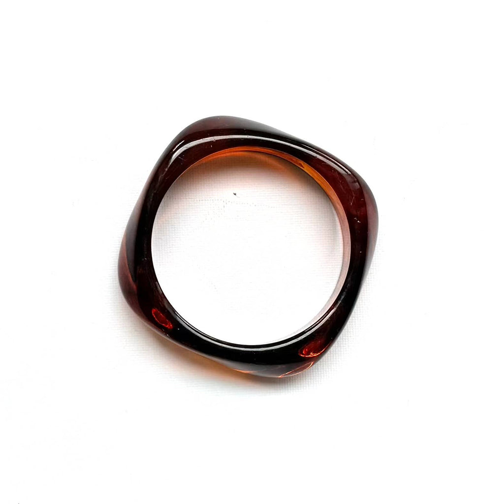Swirl Acrylic Bangle: Amber Flame