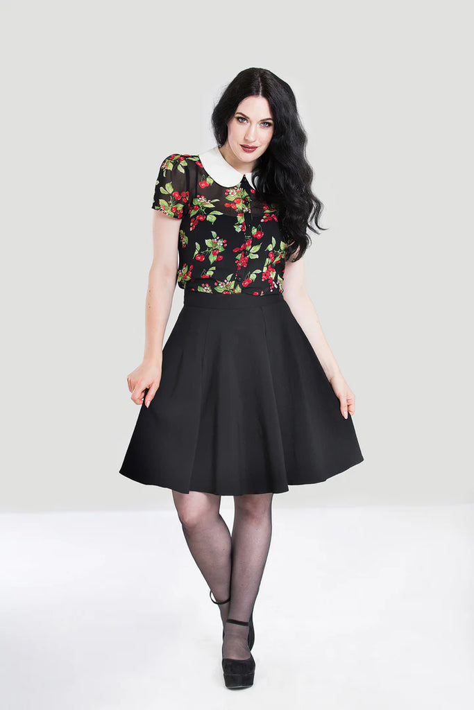 Shorter Swing Skirt: Black