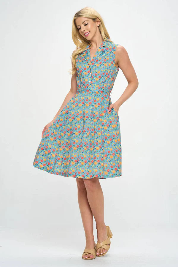 Poppin' Poppies Cotton Dress