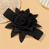 Black 3D Rose Cumberbund