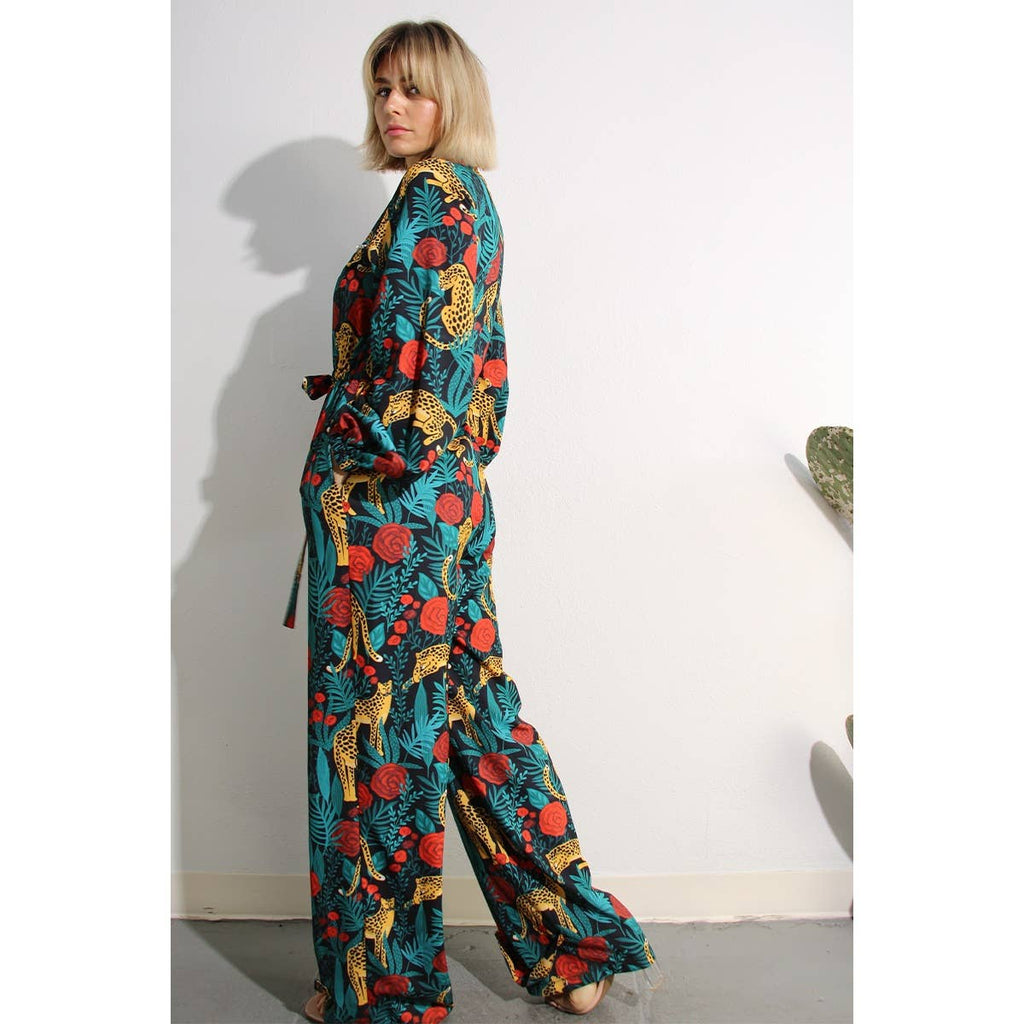Floral Leopard Flightsuit