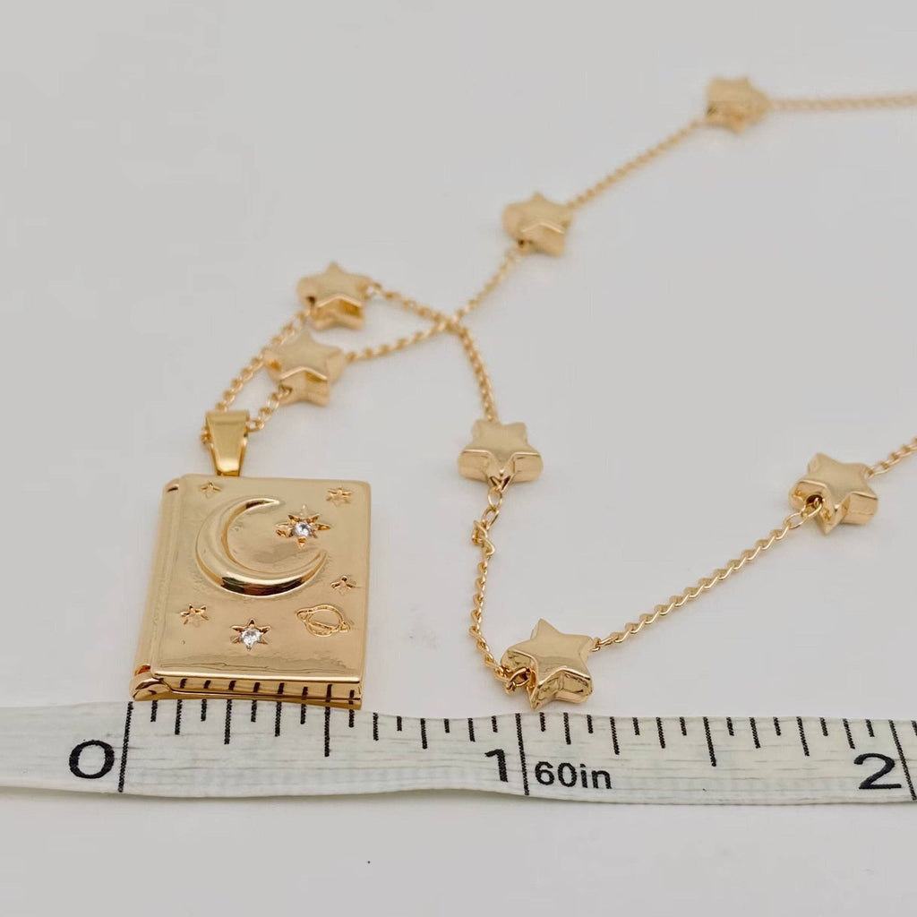 "You're My Soulmate" Star Moon Pendant Necklace