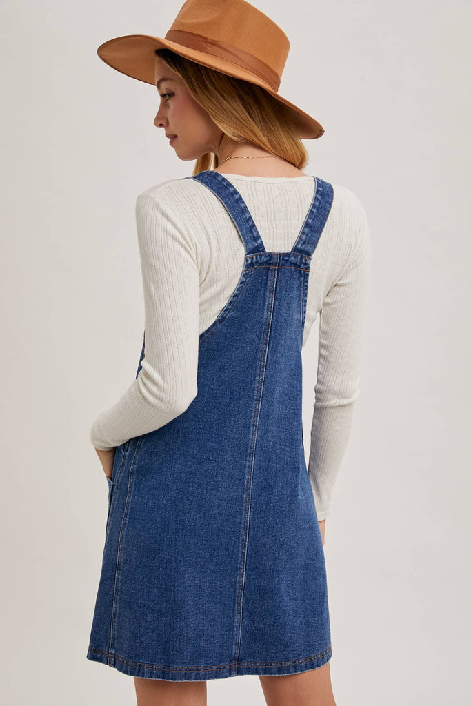 Denim Overall Mini Dress