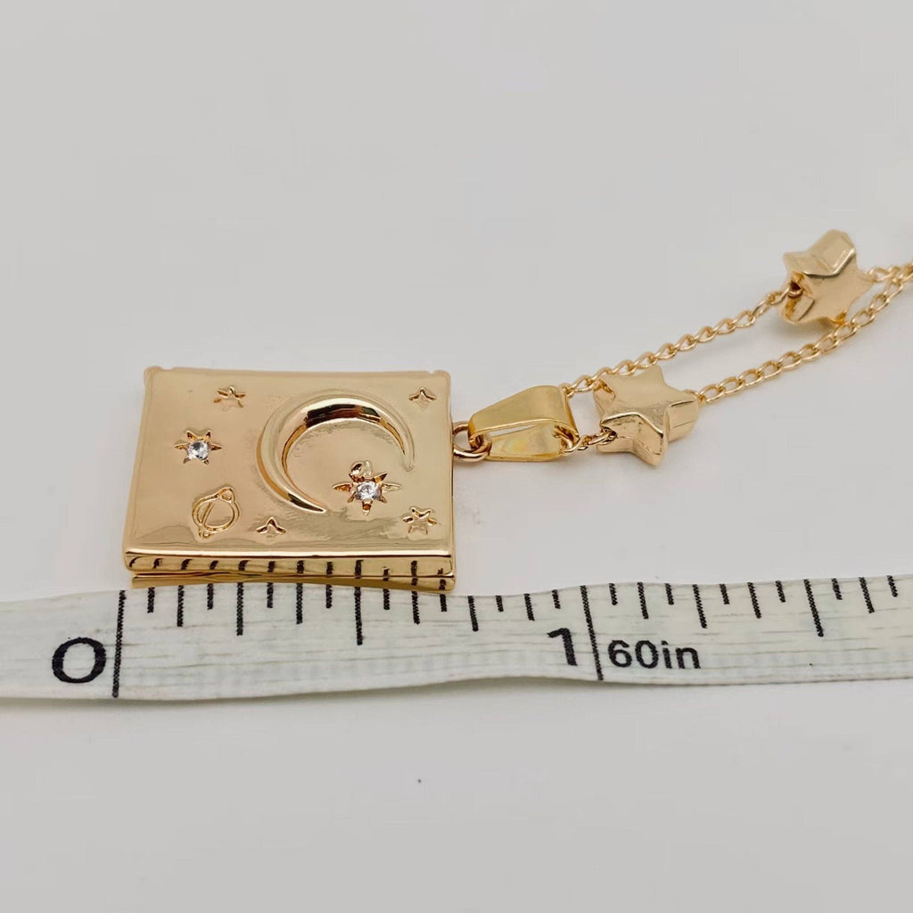 "You're My Soulmate" Star Moon Pendant Necklace