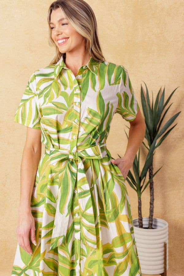 Fern Garden Tea Dress- Only S (XS)