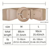 Round Buckle Stretch Belt: Brown