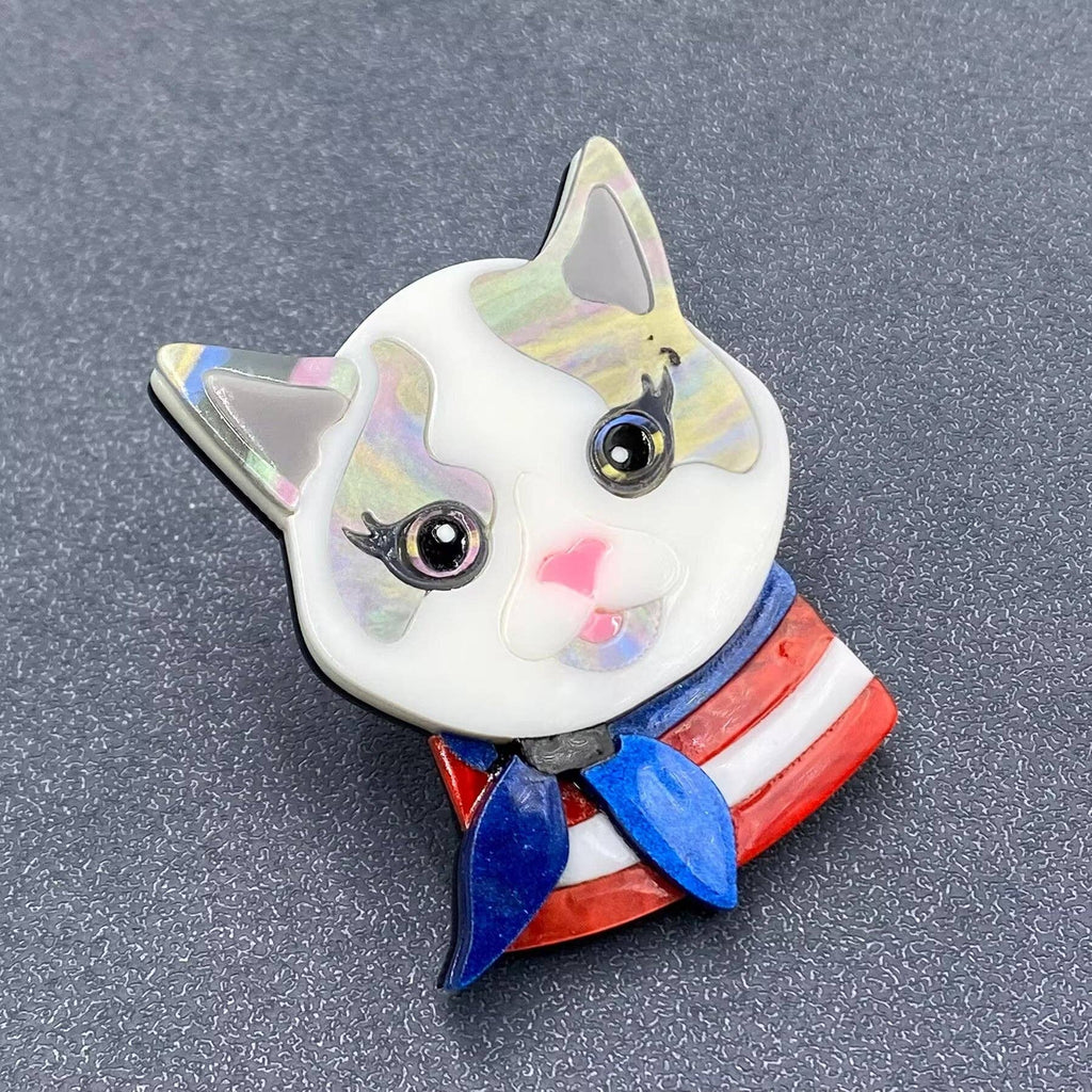 Sailor Cat Acrylic Brooch
