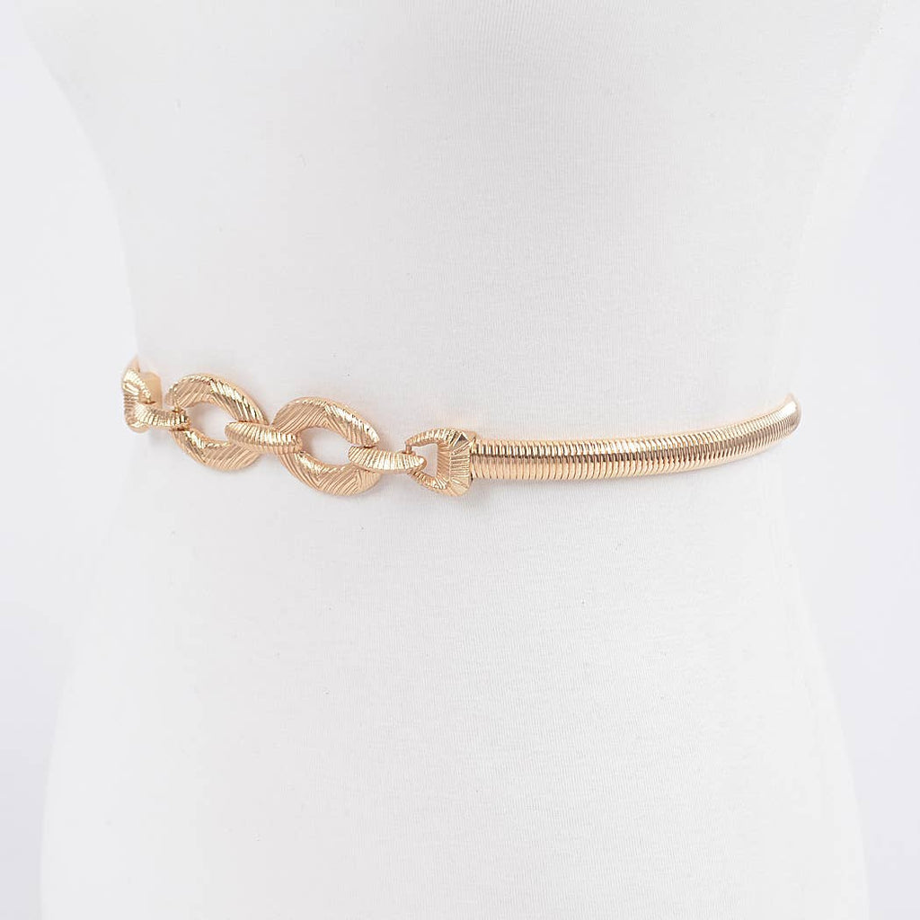 Metal Stretch Belt: Silver Rings