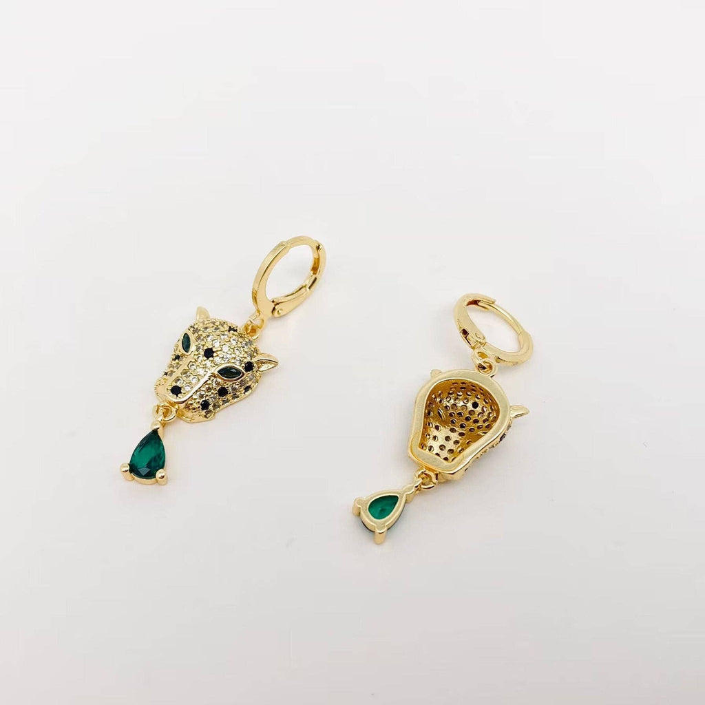 Exquistie Leopard Head Earrings