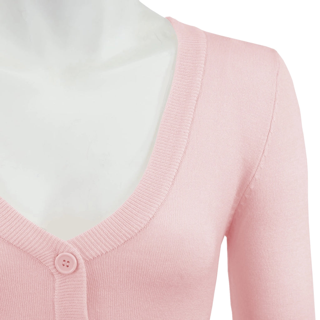 Blush Cropped Cardigan