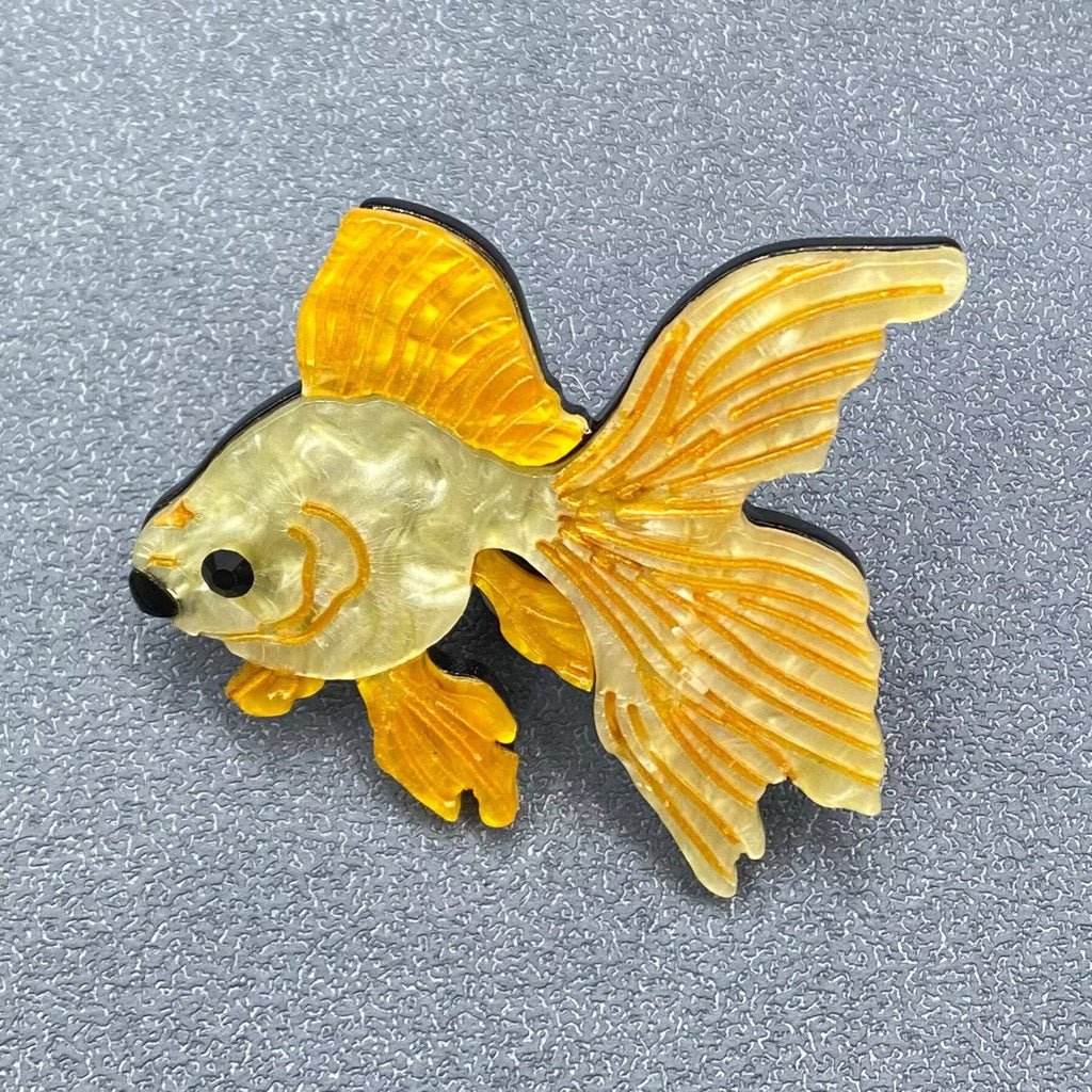Acrylic Goldfish Brooch