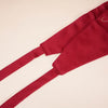 Embroidered Obi Belt: Ruby-Gold