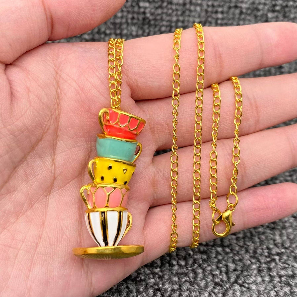 Teacups Charm Necklace