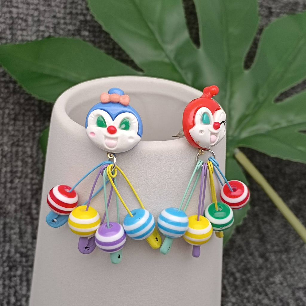 Twin Clowns Dangle Earings