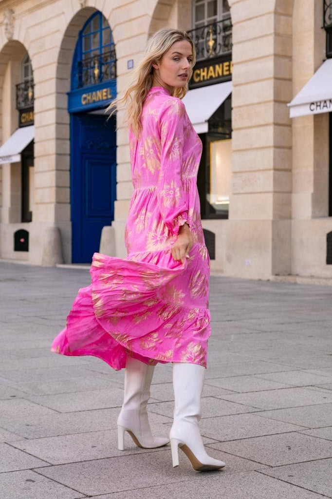 Gilded Peonie Flowy Dress