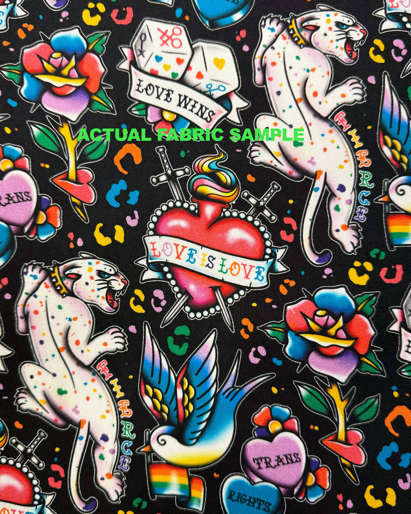 PRIDE Tattoo Stretch Dungarees