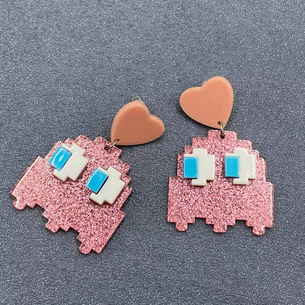 Pacman Ghost Earrings
