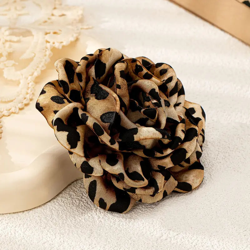 Leopard Rose Brooch