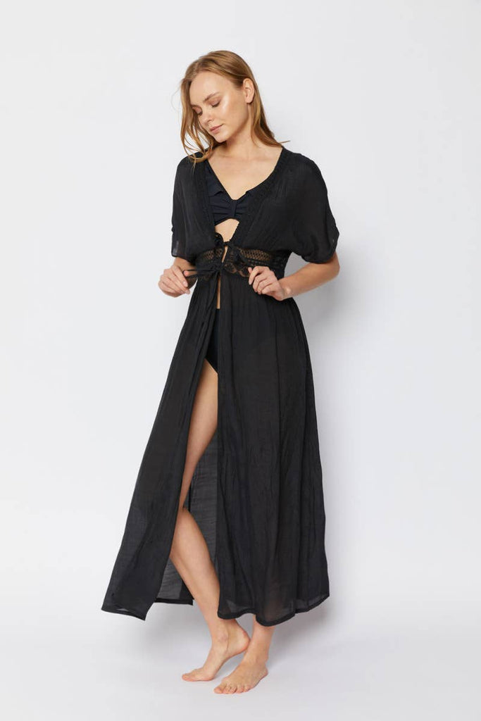 Long Swim Cover: Black