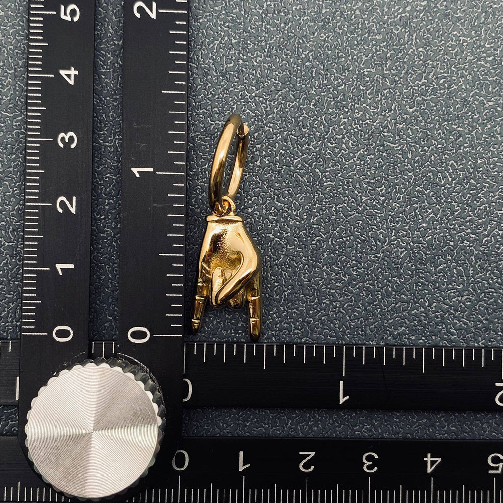 Gold Plated Rock & Roll Earring