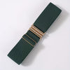 Wide Patent Buckle Belt: Black