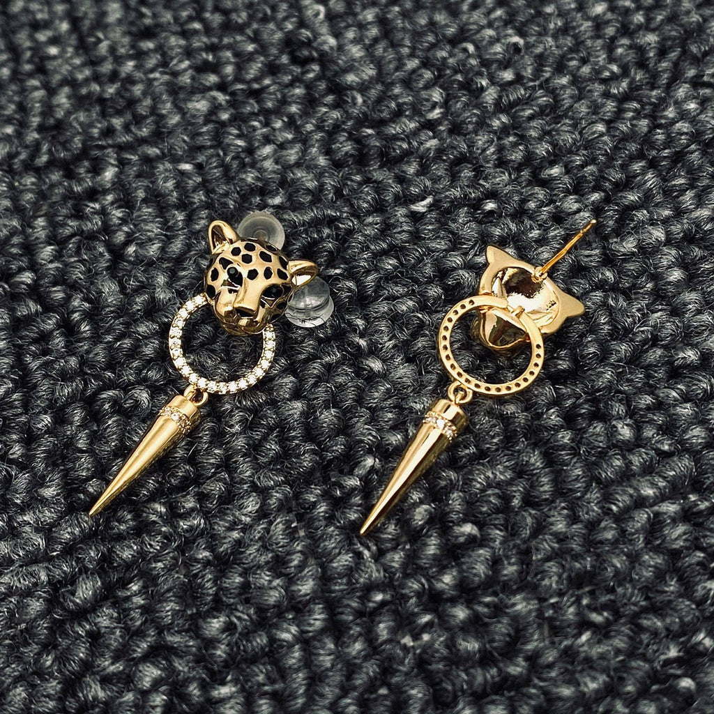 Luxe Leopard Head Earrings
