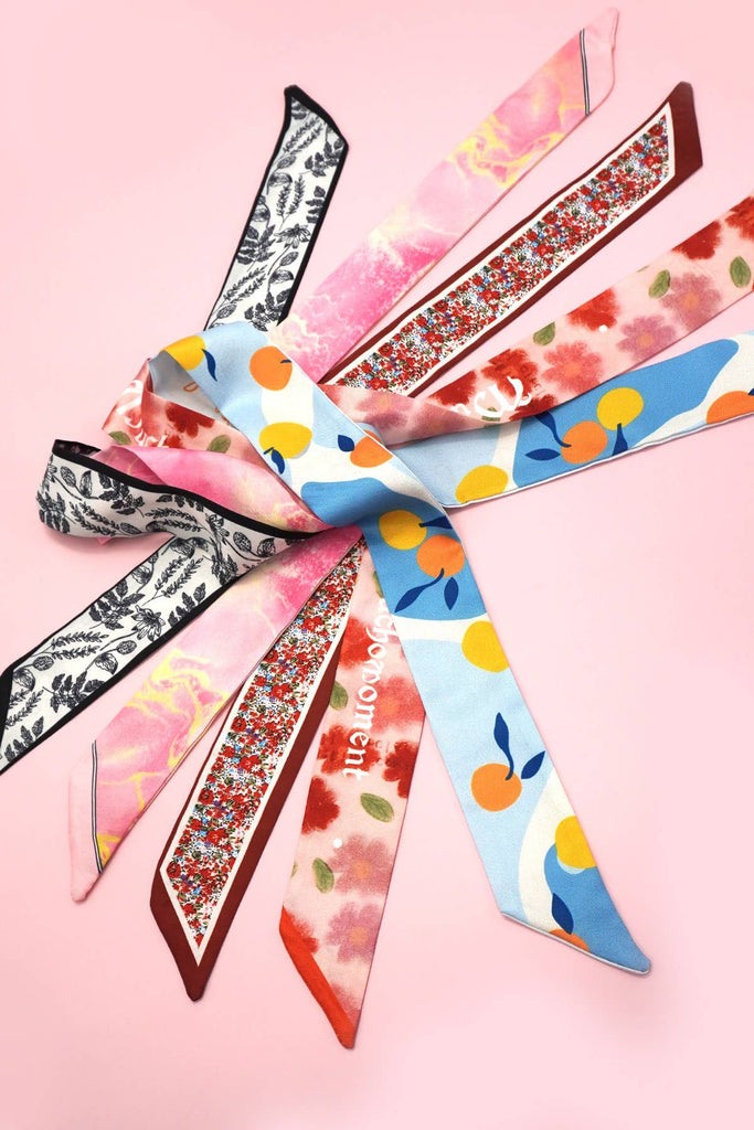Silky Twilly Scarf: Soft Focus Floral
