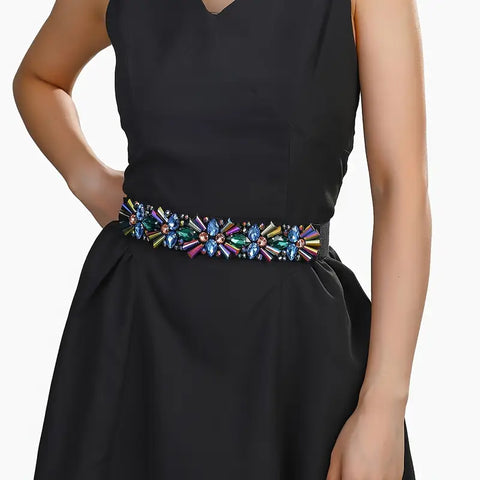 Wide Patent Buckle Belt: Black