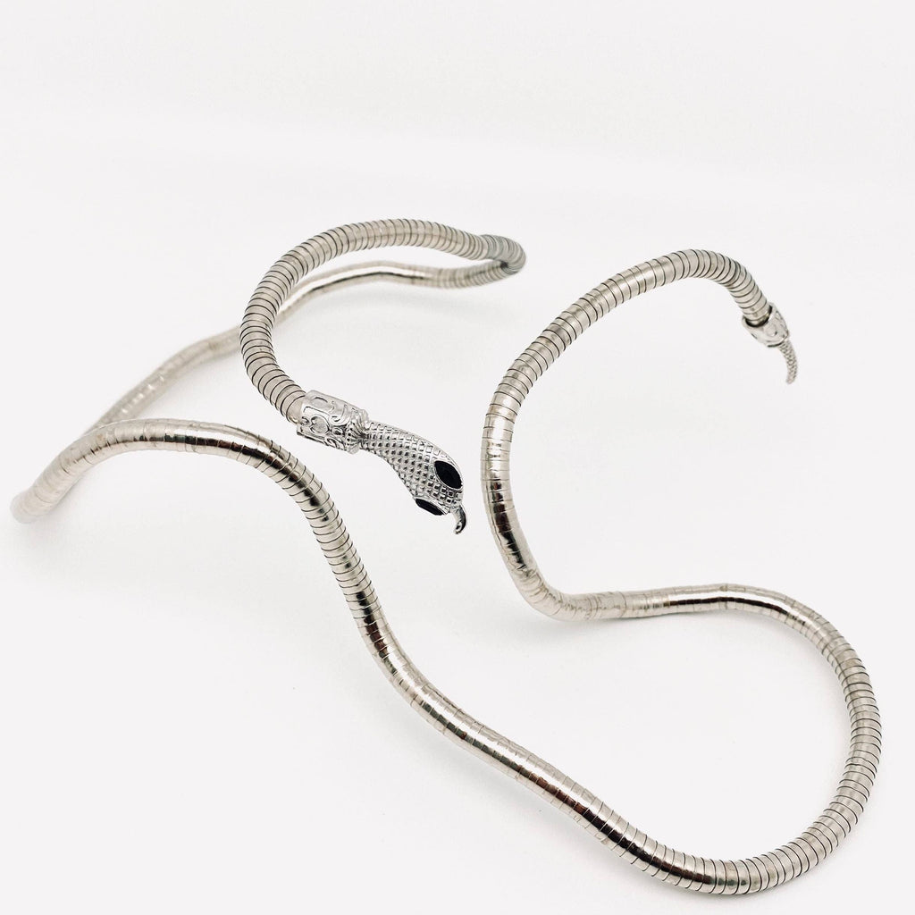 Wrapped Snake Necklace | Bracelet: Silver