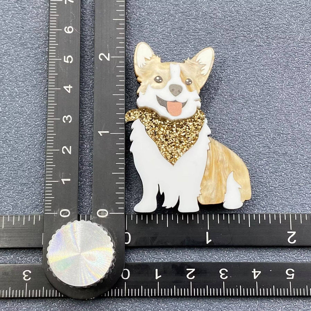 Corgi Acrylic Brooch